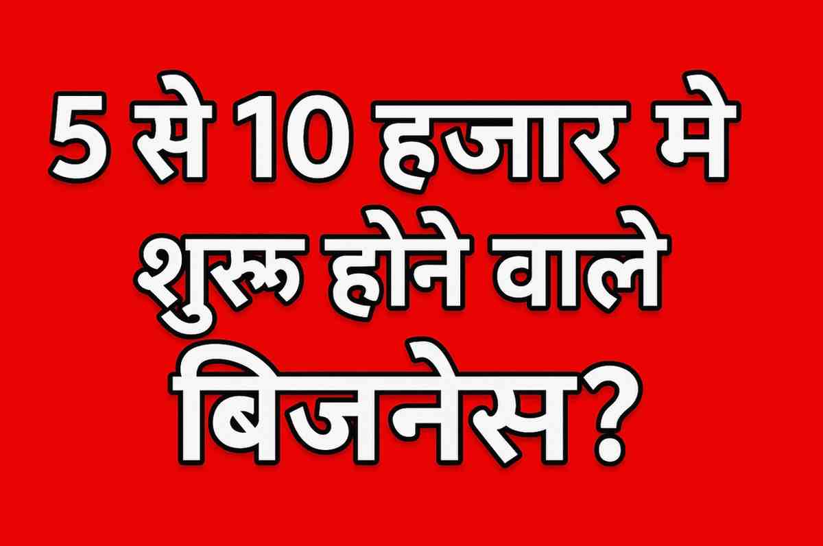 5 -10 हजार में शुरू होने वाले बिजनेस?