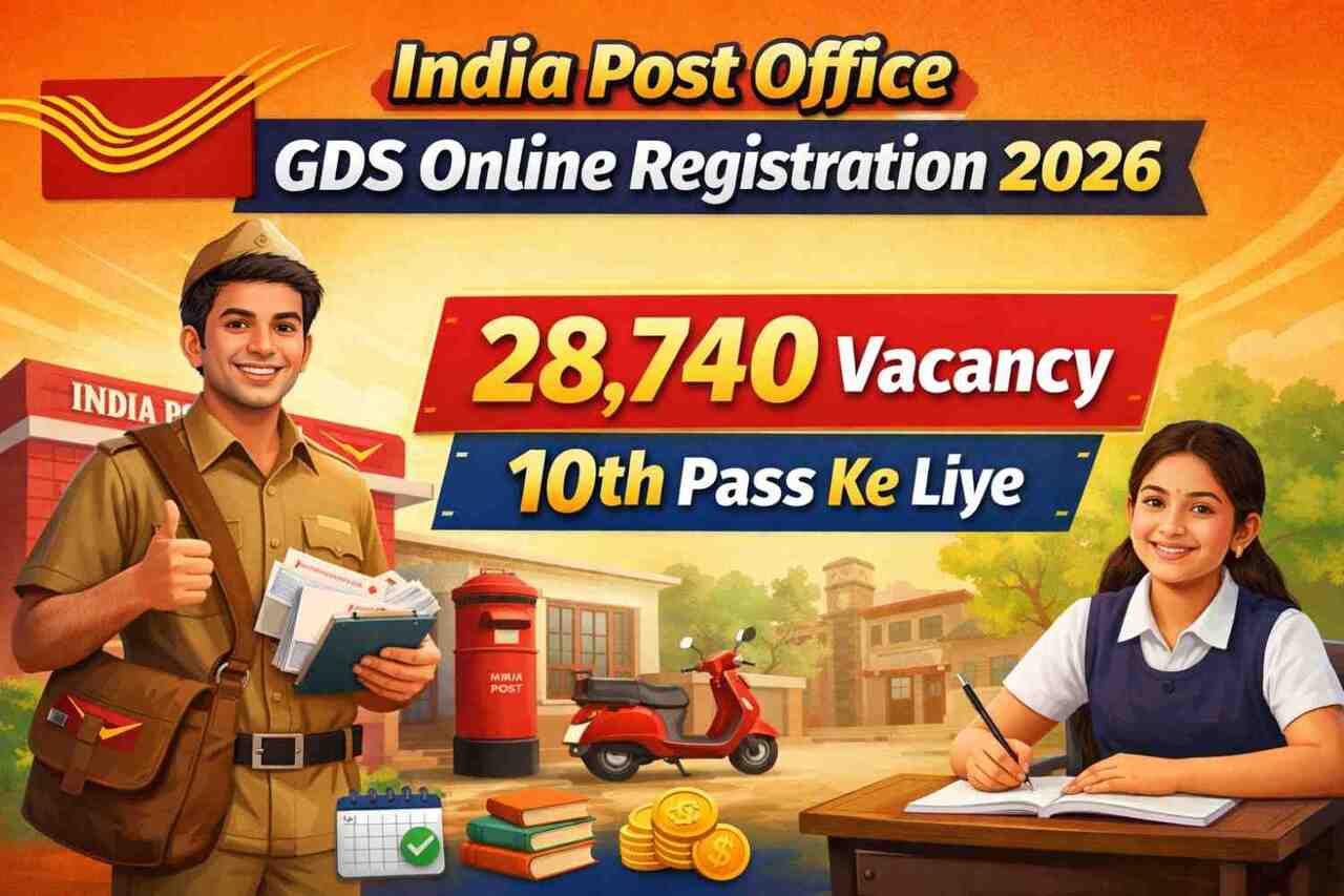 India Post GDS Recruitment 2026: 28,740 पदों पर बंपर भर्ती, 10वीं पास के लिए ग्रामीण डाक सेवक बनने का सुनहरा मौका